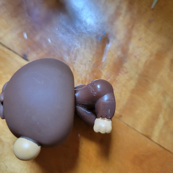 Littlest Pet Shop LPS #359 Chimpanzee Monkey Brown Cream Purple Eyes 2006 - Picture 9 of 12